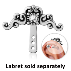 SURGICAL STEEL GRADE 316L JEWELED HELIX WRAP