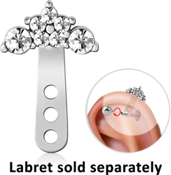 SURGICAL STEEL GRADE 316L JEWELED HELIX WRAP