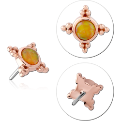 14 KARAT ROSE GOLD ATTACHMENT TITANIUM THREADLESS PIN