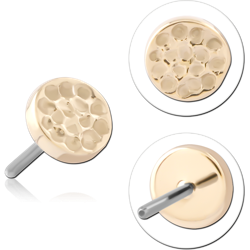 14 KARAT GOLDATTACHMENT TITANIUM THREADLESS PIN