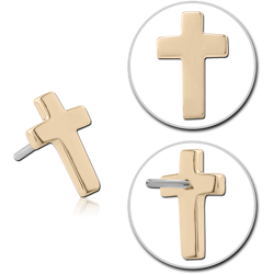 14 KARAT GOLDATTACHMENT TITANIUM THREADLESS PIN