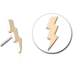 14 KARAT GOLDATTACHMENT TITANIUM THREADLESS PIN
