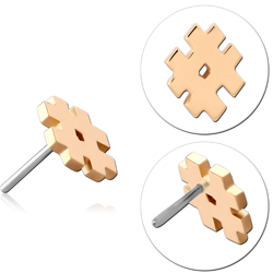 14 KARAT GOLD YELLOW ATTACHMENT TITANIUM THREADLESS PIN