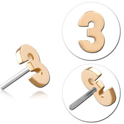 14 KARAT GOLD YELLOW ATTACHMENT TITANIUM THREADLESS PIN