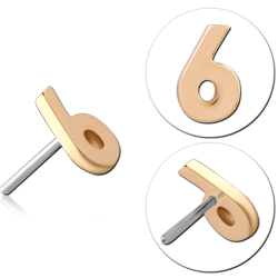 14 KARAT GOLD YELLOW ATTACHMENT TITANIUM THREADLESS PIN