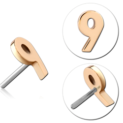 14 KARAT GOLD YELLOW ATTACHMENT TITANIUM THREADLESS PIN