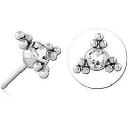 TITANIUM ALLOY JEWELED THREADLESS ATTACHMENT