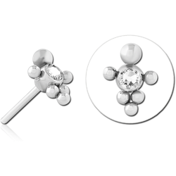 TITANIUM ALLOY JEWELED THREADLESS ATTACHMENT