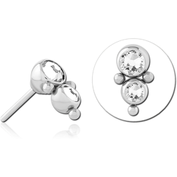 TITANIUM ALLOY JEWELED THREADLESS ATTACHMENT