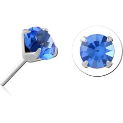 TITANIUM ALLOY JEWELED THREADLESS ATTACHMENT - ROUND