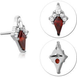 TITANIUM ALLOY JEWELED THREADLESS TOPS ATTACHMENT