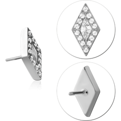 TITANIUM ALLOY JEWELED THREADLESS TOPS ATTACHMENT