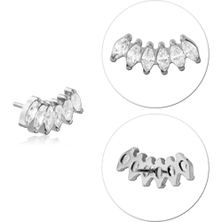 TITANIUM ALLOY JEWELED THREADLESS TOPS ATTACHMENT