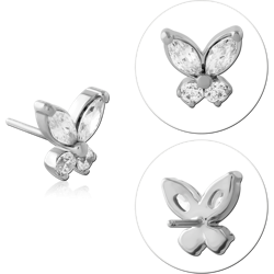 TITANIUM ALLOY JEWELED THREADLESS TOPS ATTACHMENT