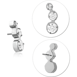 TITANIUM ALLOY JEWELED THREADLESS TOPS ATTACHMENT