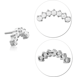 TITANIUM ALLOY JEWELED THREADLESS TOPS ATTACHMENT