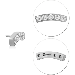 TITANIUM ALLOY JEWELED THREADLESS TOPS ATTACHMENT