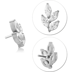 TITANIUM ALLOY JEWELED THREADLESS TOPS ATTACHMENT