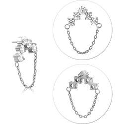 TITANIUM ALLOY JEWELED THREADLESS TOPS ATTACHMENT