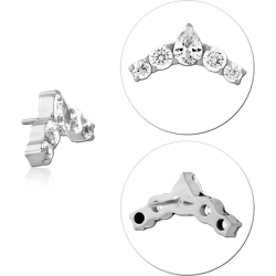 TITANIUM ALLOY JEWELED THREADLESS TOPS ATTACHMENT