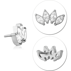 TITANIUM ALLOY JEWELED THREADLESS TOPS ATTACHMENT