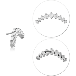 TITANIUM ALLOY JEWELED THREADLESS TOPS ATTACHMENT