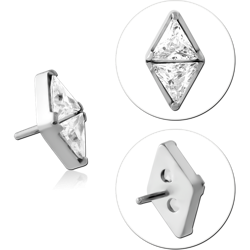 TITANIUM ALLOY JEWELED THREADLESS TOPS ATTACHMENT