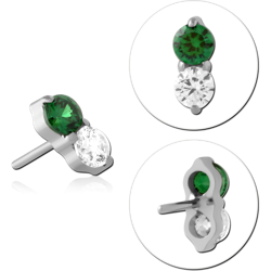 TITANIUM ALLOY JEWELED THREADLESS TOPS ATTACHMENT SIZE 5X2MM
