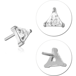 TITANIUM ALLOY JEWELED THREADLESS TOPS ATTACHMENT  SIZE 3.5X4MM