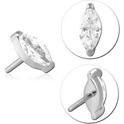 TITANIUM ALLOY JEWELED THREADLESS TOPS ATTACHMENT SIZE 2.5X4.5MM