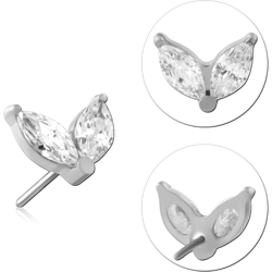 TITANIUM ALLOY JEWELED THREADLESS TOPS ATTACHMENT