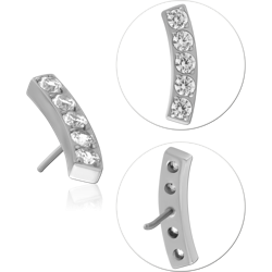 TITANIUM ALLOY JEWELED THREADLESS TOPS ATTACHMENT