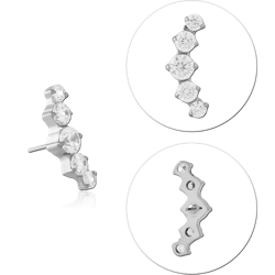 TITANIUM ALLOY JEWELED THREADLESS TOPS ATTACHMENT