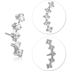 TITANIUM ALLOY JEWELED THREADLESS TOPS ATTACHMENT