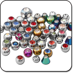 VALUE PACK OF MIX TITANIUM ALLOY JEWELED BALLS FOR 1.2MM