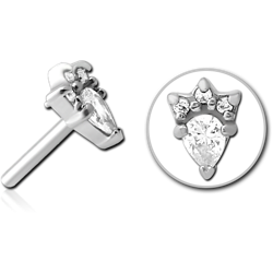 STERILE SURGICAL STEEL GRADE 316L JEWELED THREADLESS ATTACHMENT
