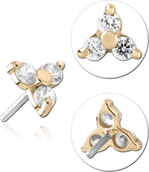STERILE 14 KARAT GOLDJEWELED ATTACHMENT TITANIUM THREADLESS PIN