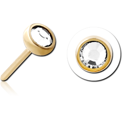 ZIRCON PVD COATED SURGICAL STEEL GRADE 316L JEWELED THREADLESS DISC