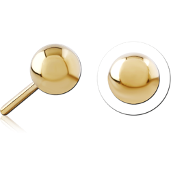 ZIRCON GOLD PVD TITANIUM ALLOY THREADLESS BALL