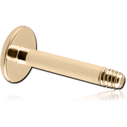 18 KARAT GOLD YELLOW MICRO LABRET PIN