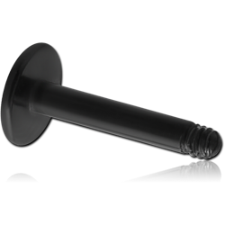 BLACK PVD COATED SURGICAL STEEL GRADE 316L LABRET PIN 5MM BASE
