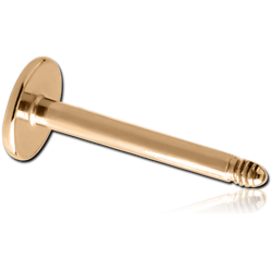 GOLD PVD 18K COATED SURGICAL STEEL GRADE 316L MICRO LABRET PIN