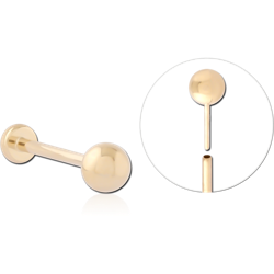 GOLD PVD 18K COATED TITANIUM ALLOY THREADLESS LABRET