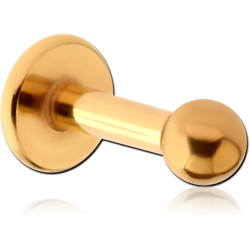 GOLD PVD COATED SURGICAL STEEL GRADE 316L LABRET