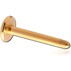 GOLD PVD COATED TITANIUM ALLOY MICRO LABRET PIN