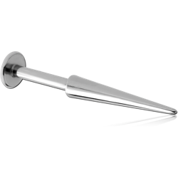 SURGICAL STEEL GRADE 316L LABRET WITH LONG CONE