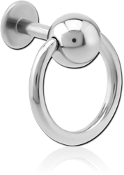 SURGICAL STEEL GRADE 316L LABRET WITH SLAVE BALL