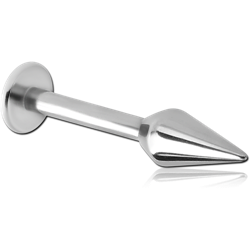 SURGICAL STEEL GRADE 316L LABRET WITH SPEAR CONE