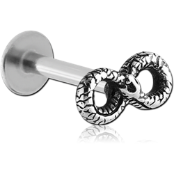 SURGICAL STEEL GRADE 316L MICRO LABRET WITH ATTACHMENT - LEAF