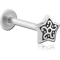 SURGICAL STEEL GRADE 316L STAR MICRO LABRET